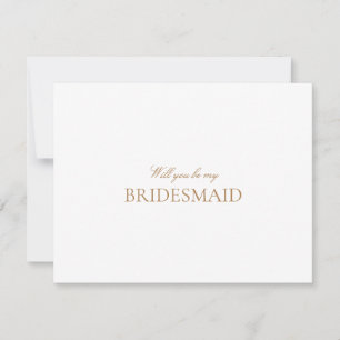 Reserve A Data Placa de Proposta Dourada e Branca do Bridesmaid