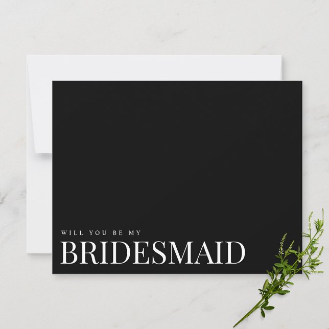 Reserve A Data Placa de Proposta Moderna e Elegante de Bridesmaid (Criador carregado)