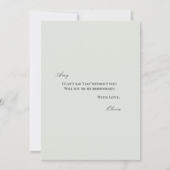 Reserve A Data Placa de Proposta Verde da Elegante Black Sage (Verso)