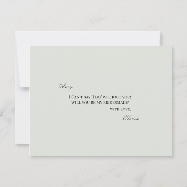 Reserve A Data Placa de Proposta Verde da Elegante Black Sage (Verso)