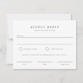 Reserve A Data Placa de Resposta RSVP de Casamento Simples com Op