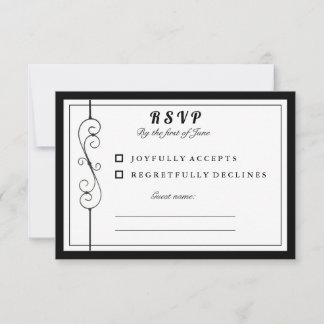 Reserve A Data Placa RSVP Elegante