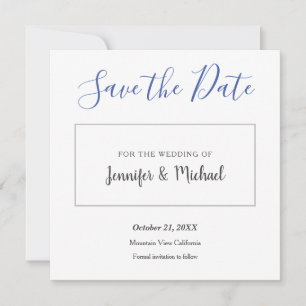 Reserve A Data Planta Minimalista Profissional de Casamento