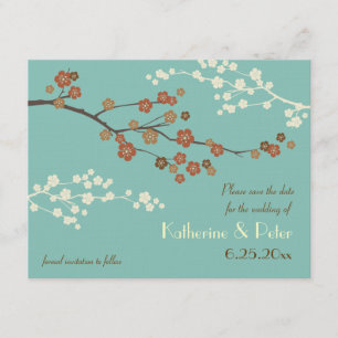Reserve A Data Plum Blossom Personalizado Guarde A Data Do Convit