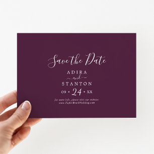 Reserve A Data Plum Horizontal de Coordenadas Roxas Moody