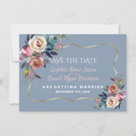 Reserve A Data Poeira Encantada Casamento Azul Misty Rose Dourado