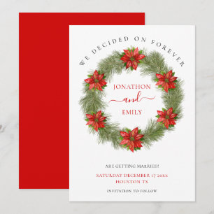 Reserve A Data Poinsettia Casamento de Natal Save the Date