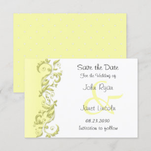 Reserve A Data Ponto Amarelo Pálido - Salve a Data