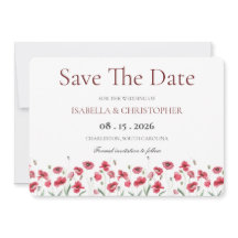 Poppies e Lavanda em Aquarela Floral Casamento Sav