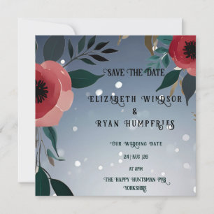 Reserve A Data Poppy of Love" Wedding Invitation Collection