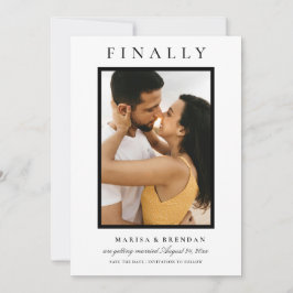 Reserve A Data Por fim, foto branca e preto elegante