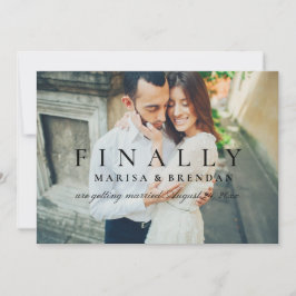 Reserve A Data Por fim, foto branca e preto elegante