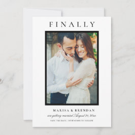 Reserve A Data Por fim, foto branca e preto elegante