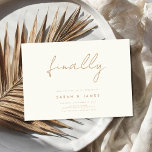 Reserve A Data Por Fim, O Moderno Minimalista Ivory Tan Salva A D<br><div class="desc">Um simples cartão moderno. Personalize este marfim minimalista que o design para ter seus detalhes pessoais e sua mensagem.</div>