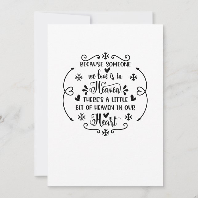 Reserve A Data Porque alguém que amamos está no céu, há um li (Frente)