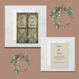 Reserve A Data Porta de Celeiro e Casamento Western Floral Save t
