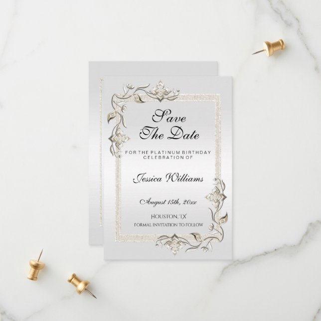 Reserve A Data Posh 70 Platinum Birthday (Frente/Verso In Situ)