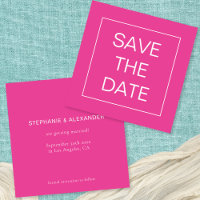 Praça de Casamento Simples de Linha Rosa Quente