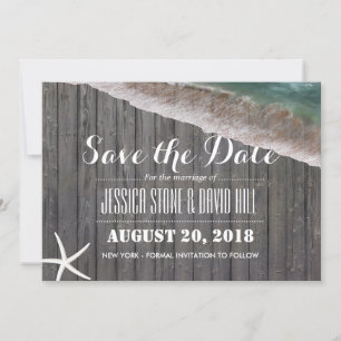 Reserve A Data Praia Casamento Starfish Mão salva a data