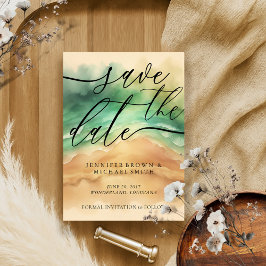 Reserve A Data Praia do Oceano Sol Verde Assinatura Personalizada