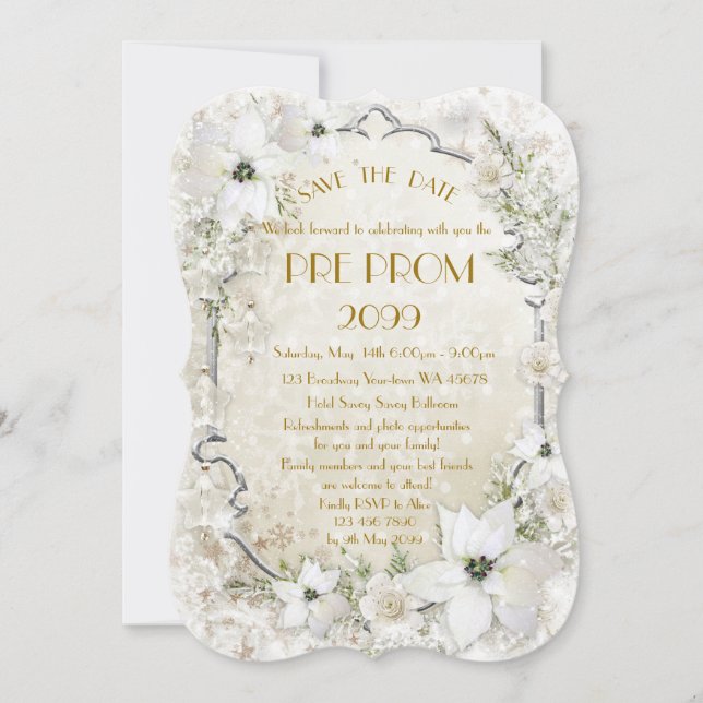 Reserve A Data Pré-PromJunior, Gatsby Excelente, Dourado, prata,  (Frente)