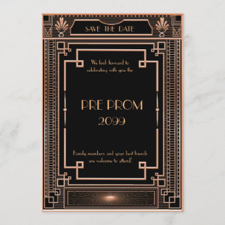 Reserve A Data Pré-PromJunior, Gatsby Excelente, Dourado, preto