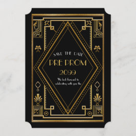 Reserve A Data Pré-PromJunior, Gatsby Excelente, Dourado, preto