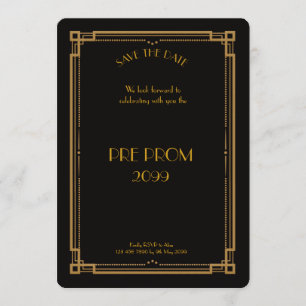 Reserve A Data Pré-PromJunior, Gatsby Excelente, minimalista, pre