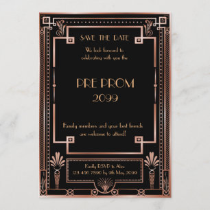 Reserve A Data Pre PromJunior, grande Gatsby, ouro cor-de-rosa,