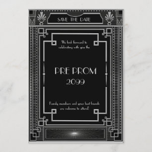 Reserve A Data Pre PromJunior, grande Gatsby, prata, preta