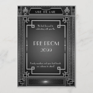 Reserve A Data Pre PromJunior, grande Gatsby, prata, preta