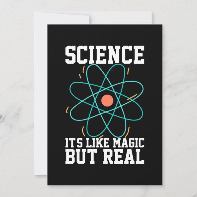 Reserve A Data Presente cientista | Ciência É Como Magia (Frente)