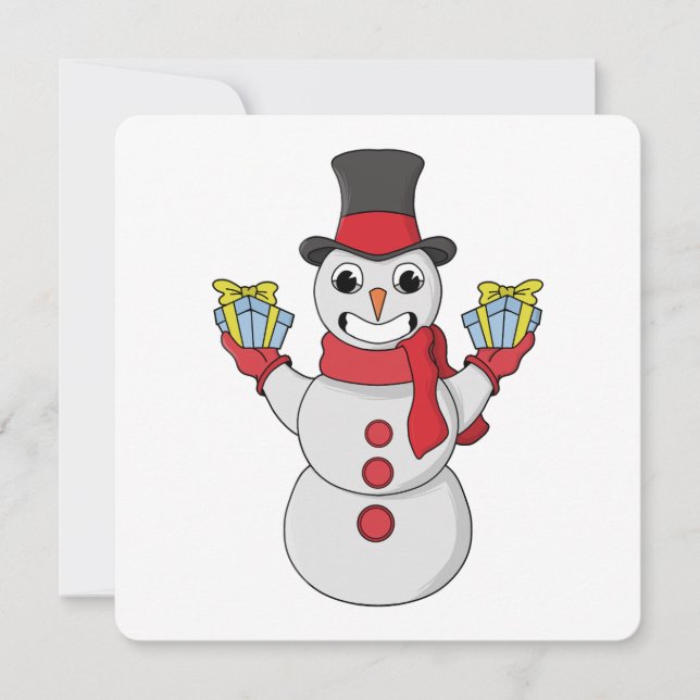 Reserve A Data Presentes para você do Boneco de Neve (Frente)