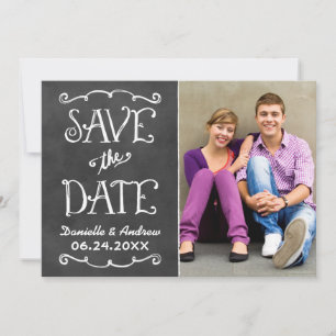 Reserve A Data Preto Casamento Rustic Script Chalkboard
