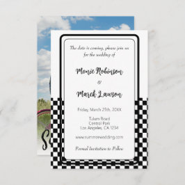 Reserve A Data Preto e branco simples