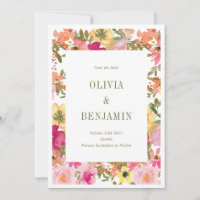 Primavera de Foto de Jardim Floral de Aquarela Vib