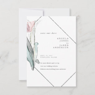 Reserve A Data Primavera Watercolor Floral Salve nossas Datas