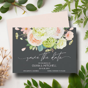 Reserve A Data Primavera Watercolor Florals Wedding