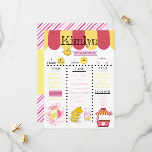 Reserve A Data Primeiro aniversario Rosa de Limonada (Frente/Verso In Situ)