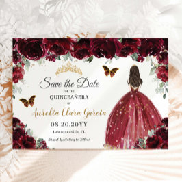 Reserve A Data Princesa Floral Dourada Quinceañera Sweet 16