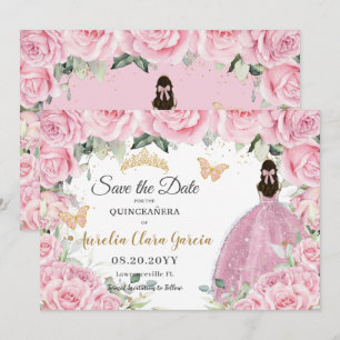 Reserve A Data Princesa Floral Rosa Quinceañera Quince Doze 16