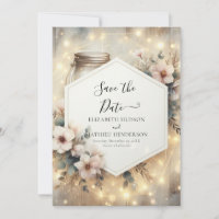 Printable Romance Mason Jar Wedding