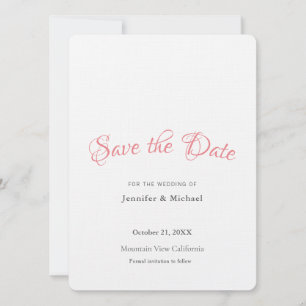 Reserve A Data Profissional de Casamento Minimalista Simples Mode
