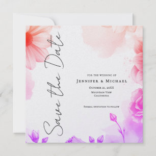 Reserve A Data Profissional Floral Minimalista Moderno Simples