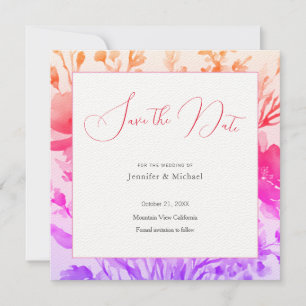 Reserve A Data Profissional Minimalista de Casamento Floral Fofo