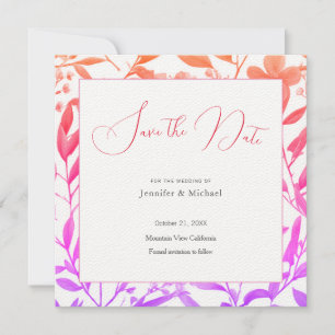 Reserve A Data Profissional Minimalista de Noiva Floral Fofo