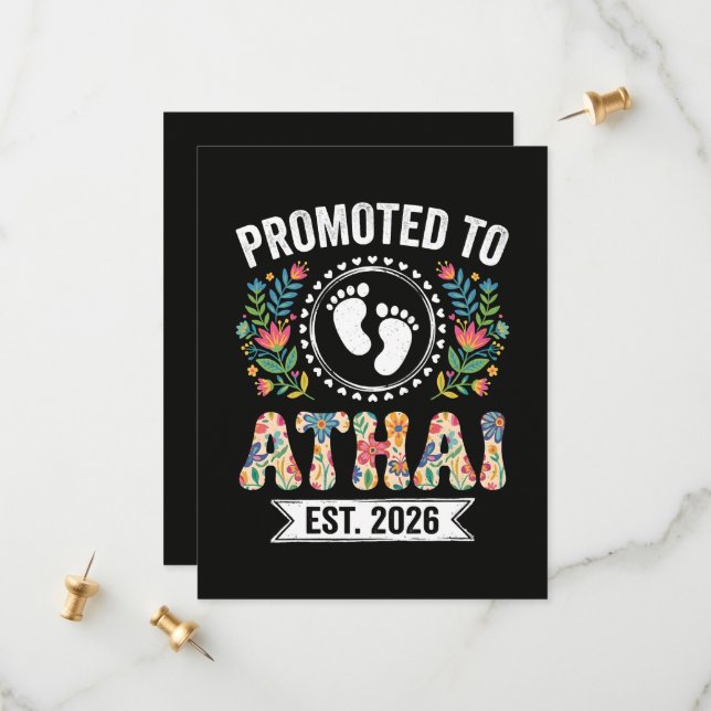 Reserve A Data Promovida a Athai 2026 Primeira Tia (Frente/Verso In Situ)