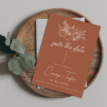 Pumpkin Wedding Save The Date