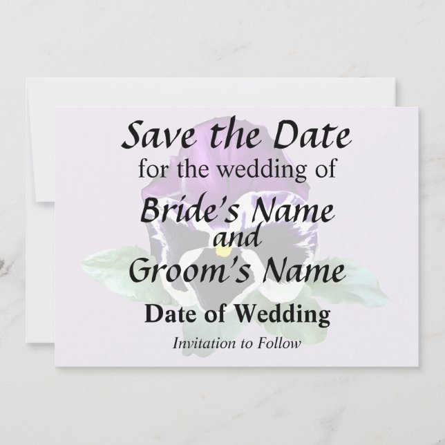 Reserve A Data Purple e White Pansy (Frente)