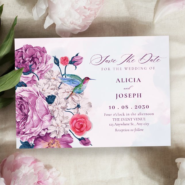 Reserve A Data Purple flowers bloom wedding (Criador carregado)